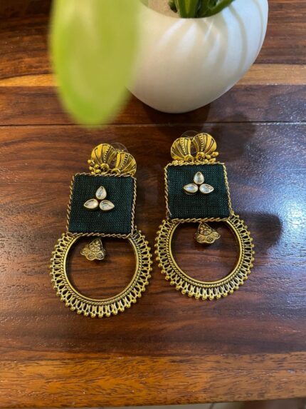 Tiendaa's Handcrafted Designer Fabric Earrings